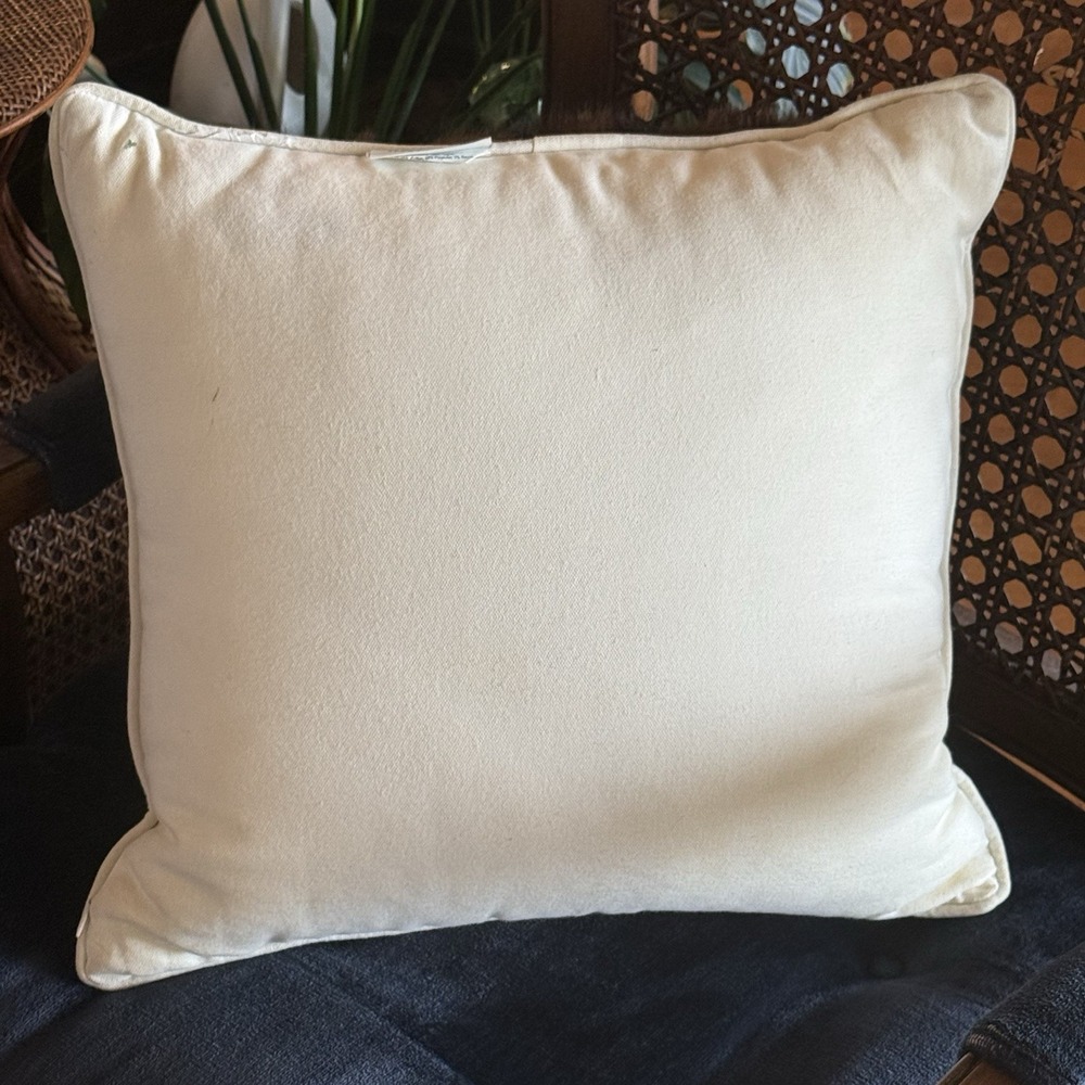 Waverly "Spring Bling" Embroidered Floral Decorative Pillow 15x15 Cottagecore - Picture 6 of 6